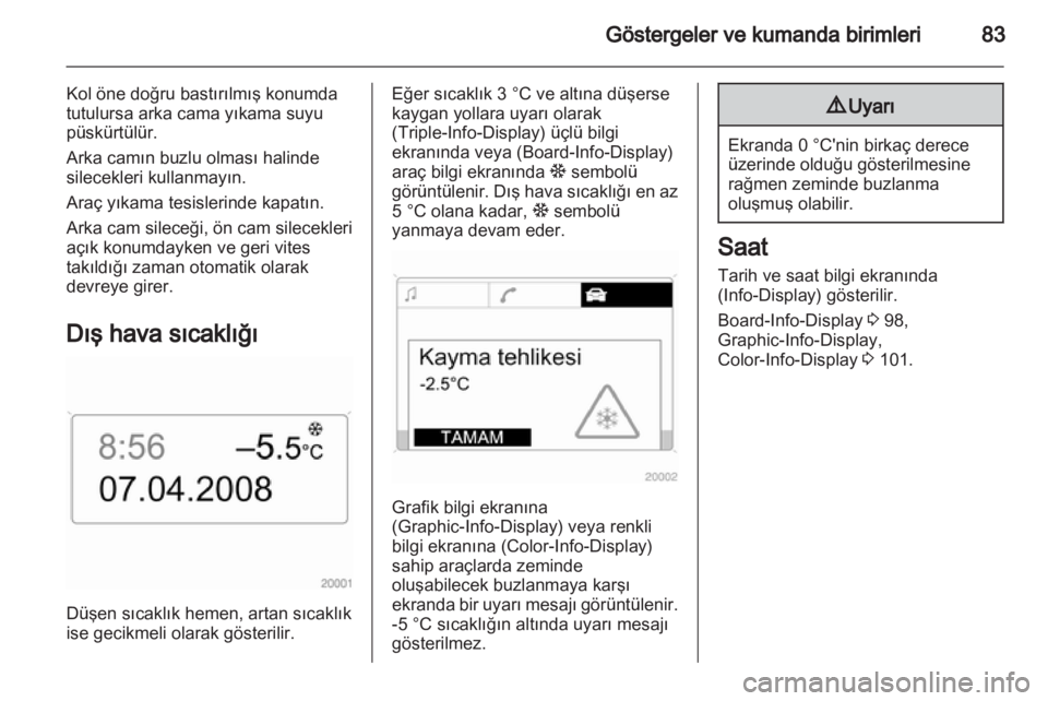 OPEL ZAFIRA 2011  Sürücü El Kitabı (in Turkish) 