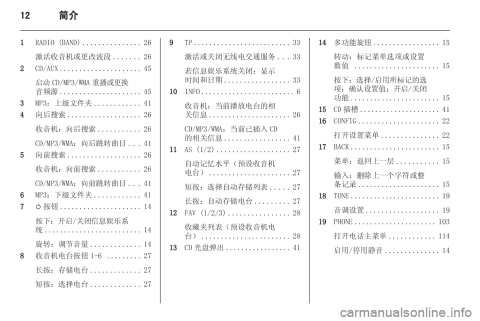 OPEL INSIGNIA 2013.5  信息娱乐系统 (in Chinese) 