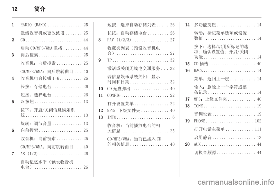 OPEL MERIVA 2013.5  信息娱乐系统 (in Chinese) 