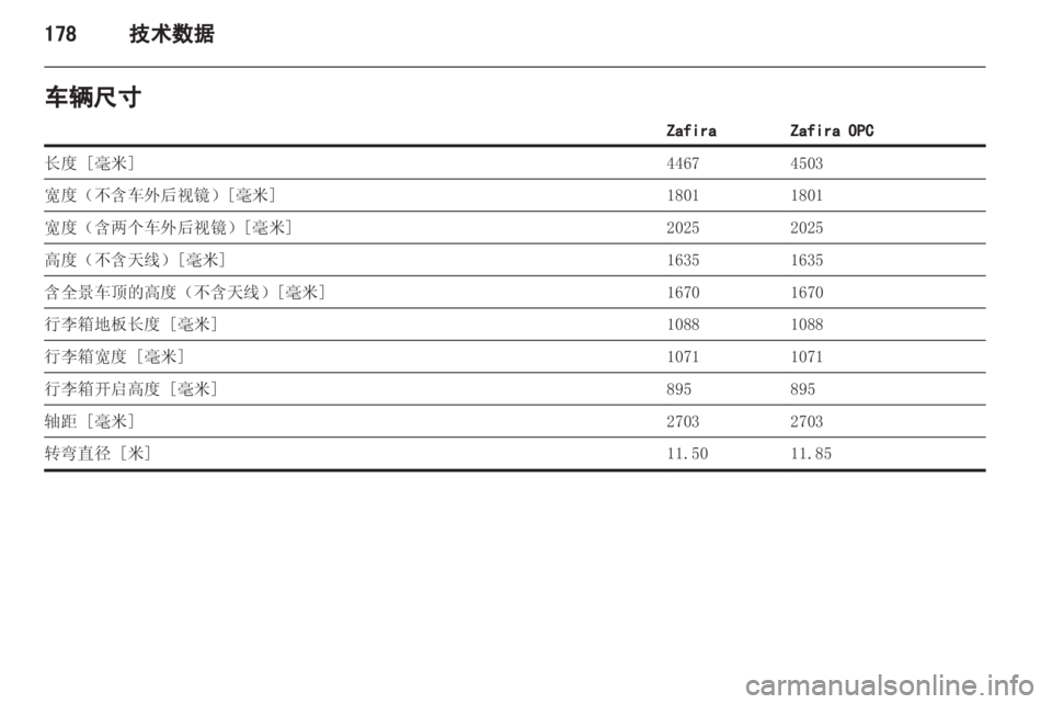 OPEL ZAFIRA 2013  车主手册 (in Chinese) 
