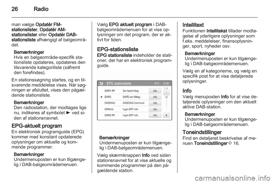 OPEL ADAM 2013  Instruktionsbog til Infotainment (in Danish) 