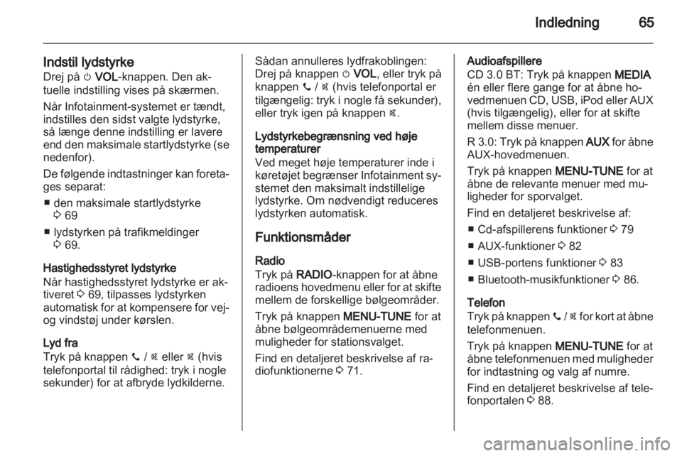 OPEL ADAM 2013.5  Instruktionsbog til Infotainment (in Danish) 