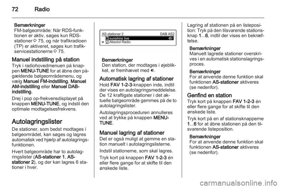 OPEL ADAM 2013.5  Instruktionsbog til Infotainment (in Danish) 