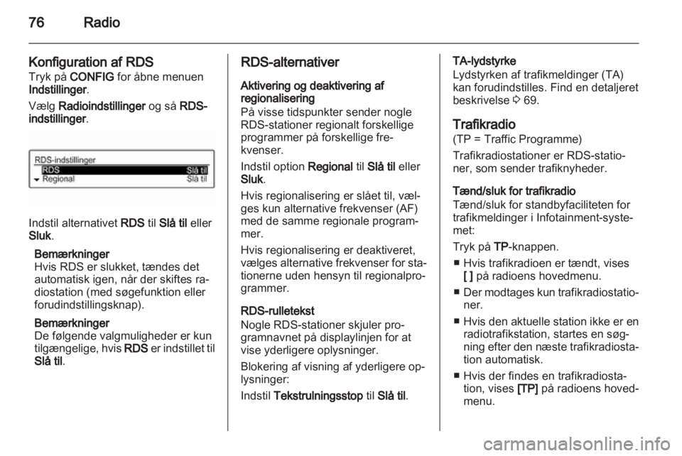 OPEL ADAM 2013.5  Instruktionsbog til Infotainment (in Danish) 