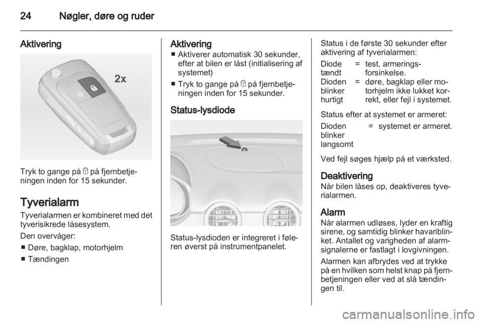 OPEL ADAM 2013.5  Instruktionsbog (in Danish) 