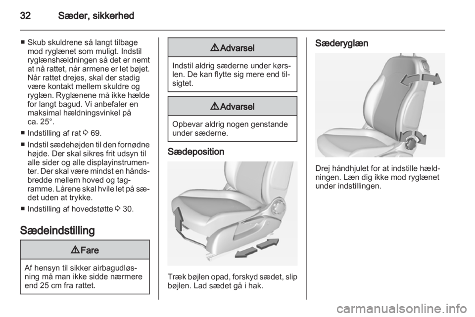 OPEL ADAM 2013.5  Instruktionsbog (in Danish) 