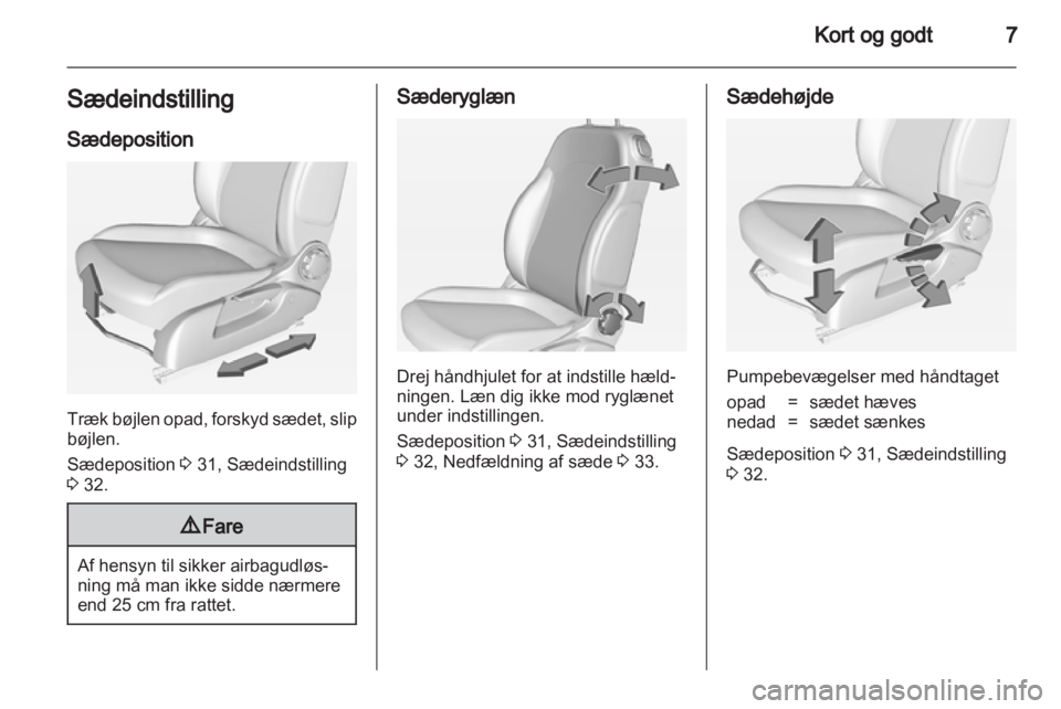 OPEL ADAM 2013.5  Instruktionsbog (in Danish) 