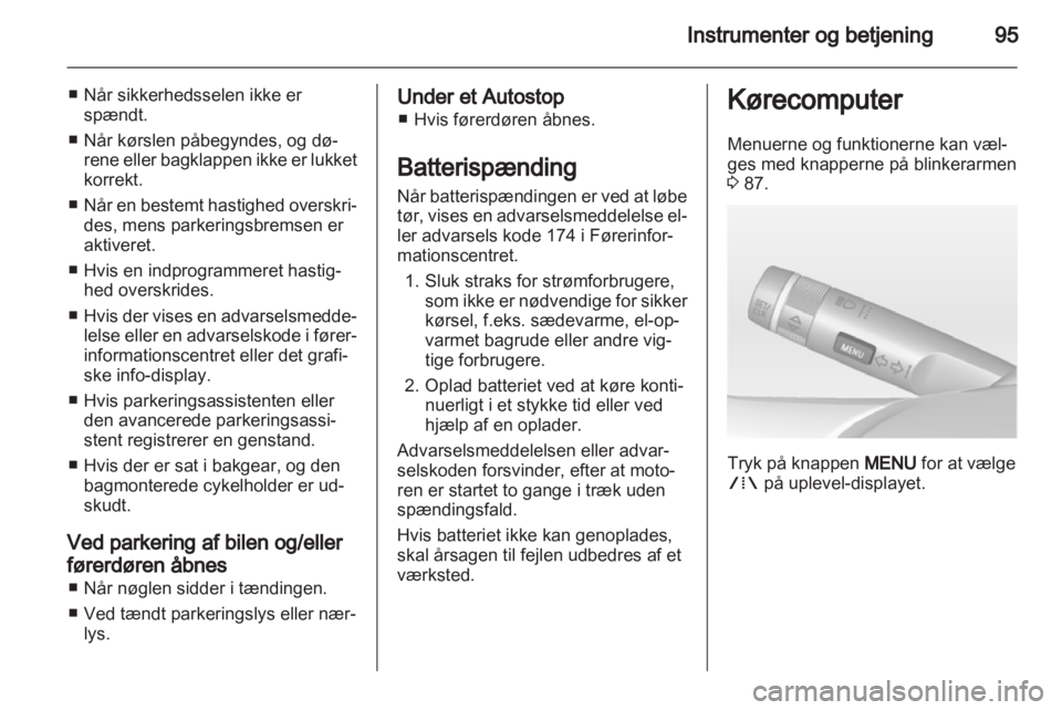 OPEL ADAM 2013.5  Instruktionsbog (in Danish) 