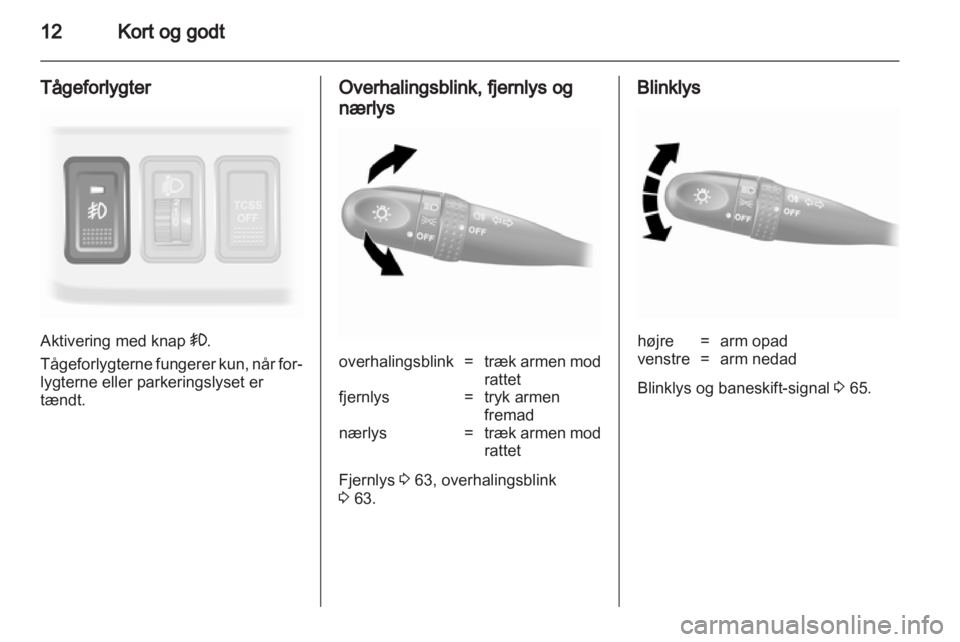 OPEL AGILA 2011  Instruktionsbog (in Danish) 