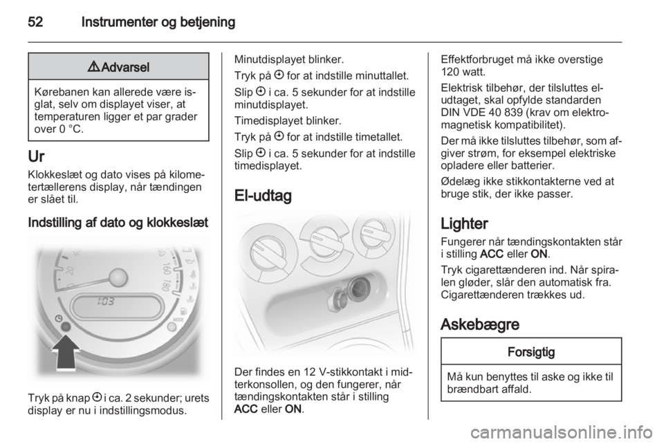 OPEL AGILA 2011  Instruktionsbog (in Danish) 