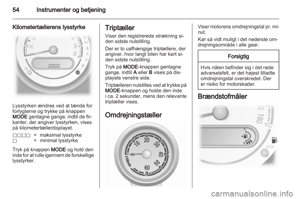 OPEL AGILA 2011  Instruktionsbog (in Danish) 