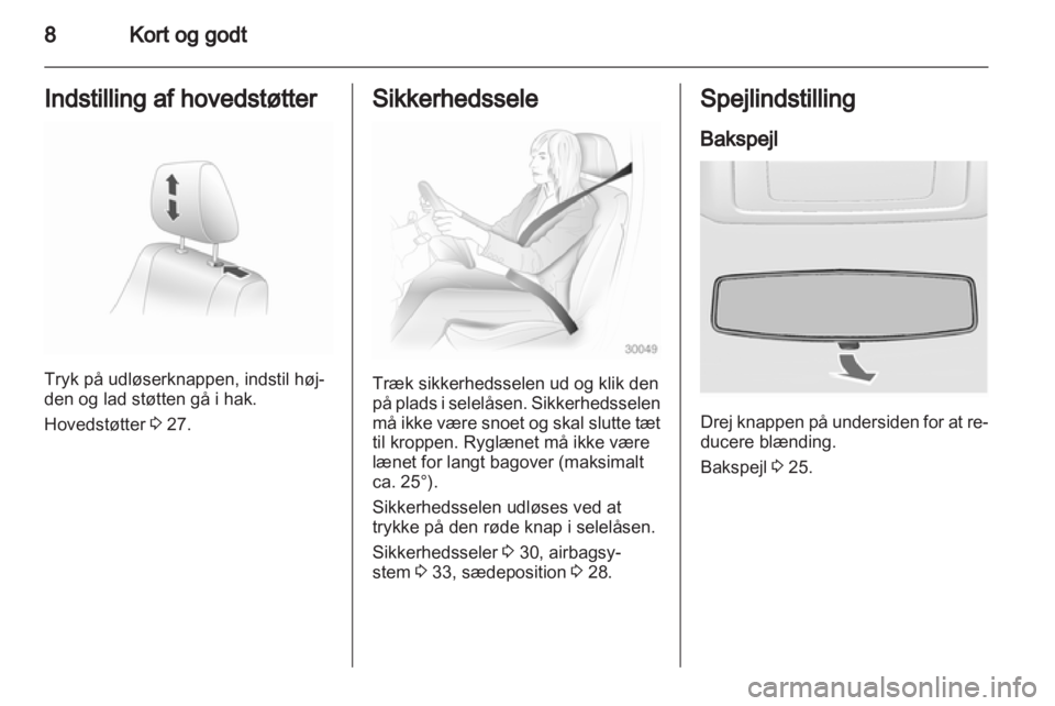 OPEL AGILA 2011  Instruktionsbog (in Danish) 