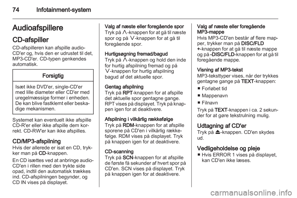OPEL AGILA 2011  Instruktionsbog (in Danish) 