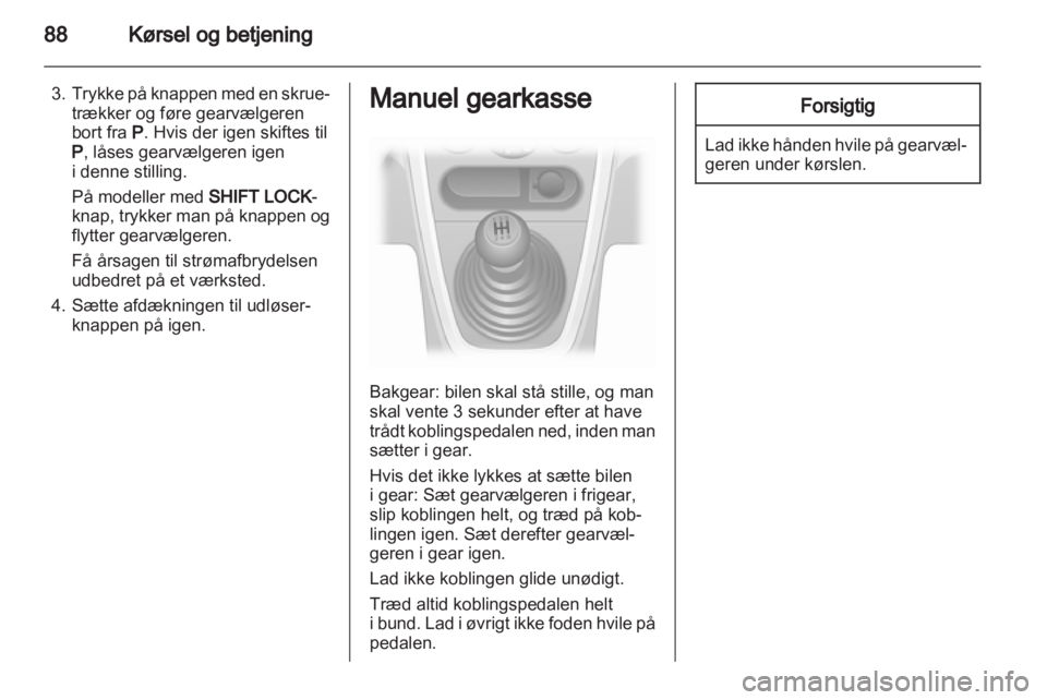 OPEL AGILA 2011  Instruktionsbog (in Danish) 