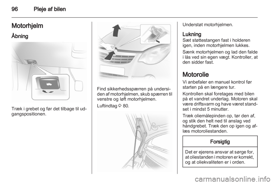 OPEL AGILA 2011  Instruktionsbog (in Danish) 