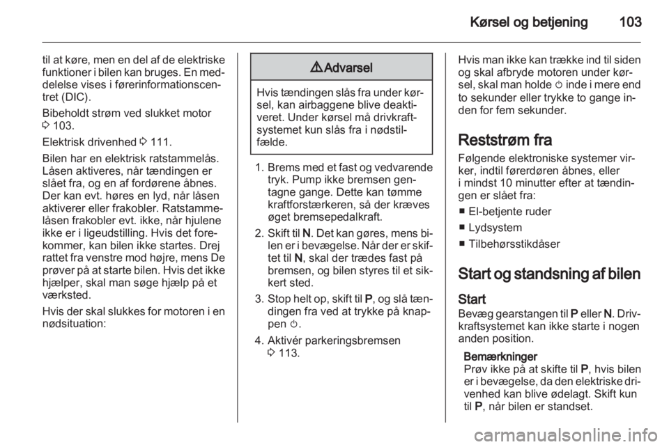 OPEL AMPERA 2012  Instruktionsbog (in Danish) 