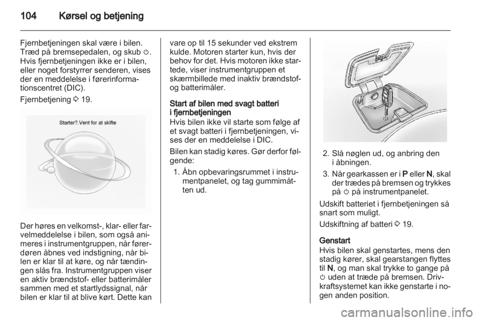 OPEL AMPERA 2012  Instruktionsbog (in Danish) 
