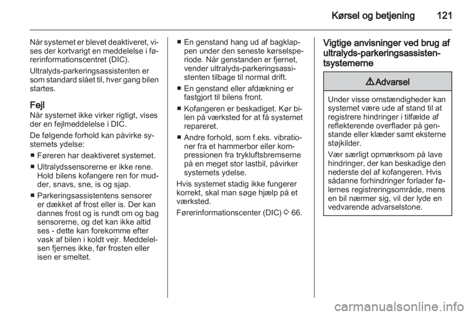 OPEL AMPERA 2012  Instruktionsbog (in Danish) 
