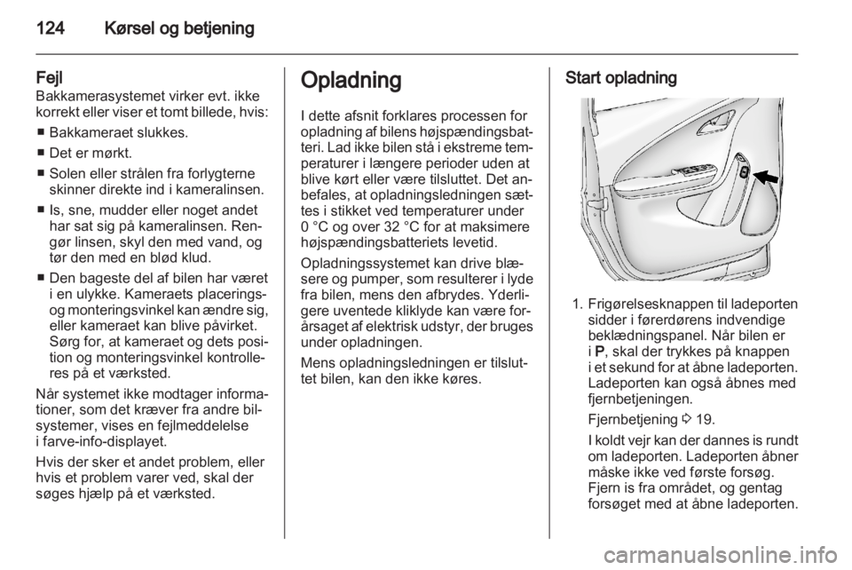 OPEL AMPERA 2012  Instruktionsbog (in Danish) 