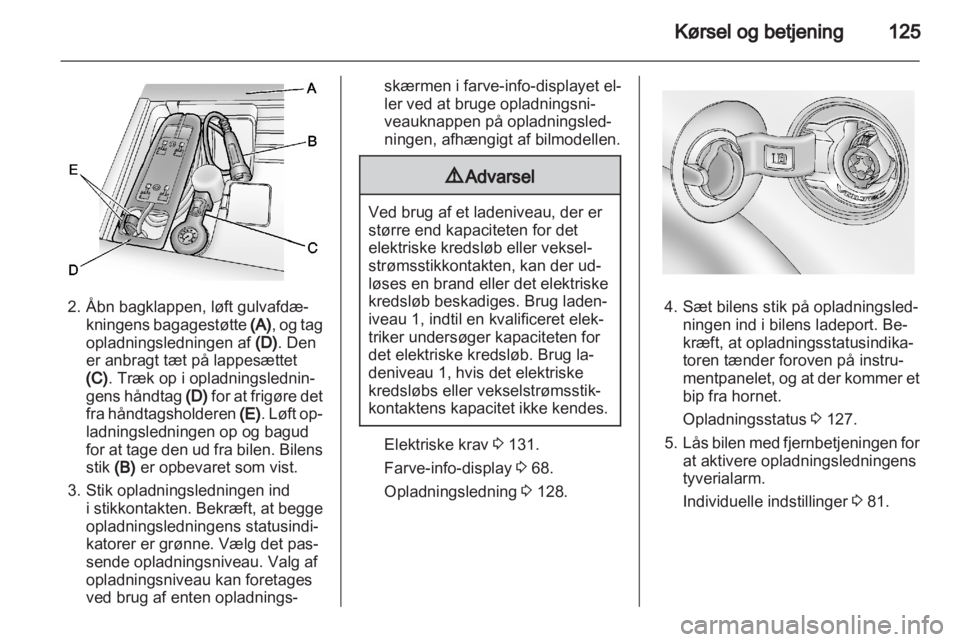 OPEL AMPERA 2012  Instruktionsbog (in Danish) 