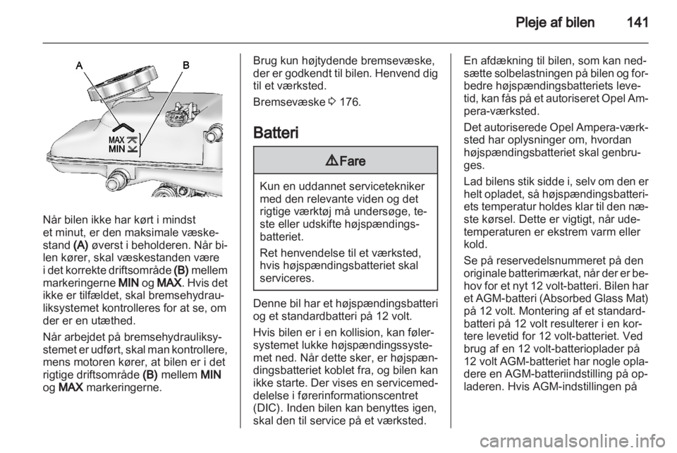 OPEL AMPERA 2012  Instruktionsbog (in Danish) 