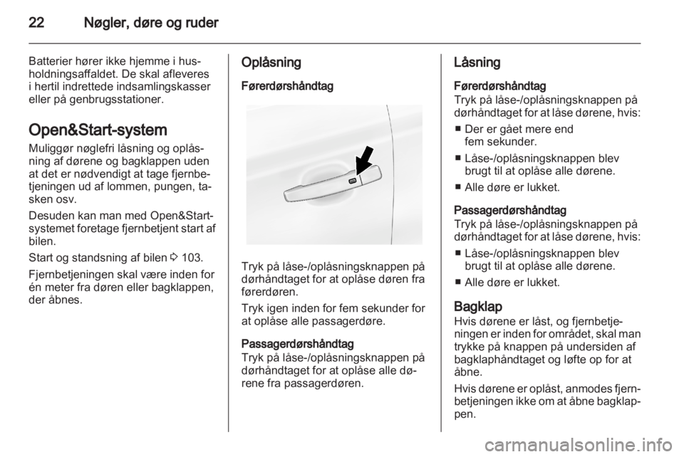 OPEL AMPERA 2012  Instruktionsbog (in Danish) 