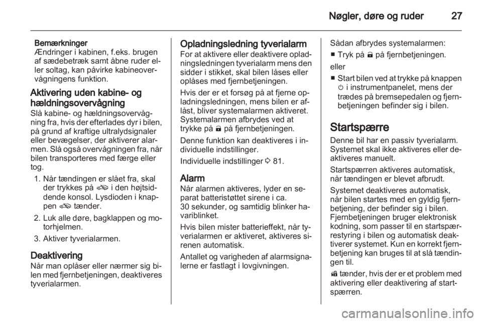 OPEL AMPERA 2012  Instruktionsbog (in Danish) 