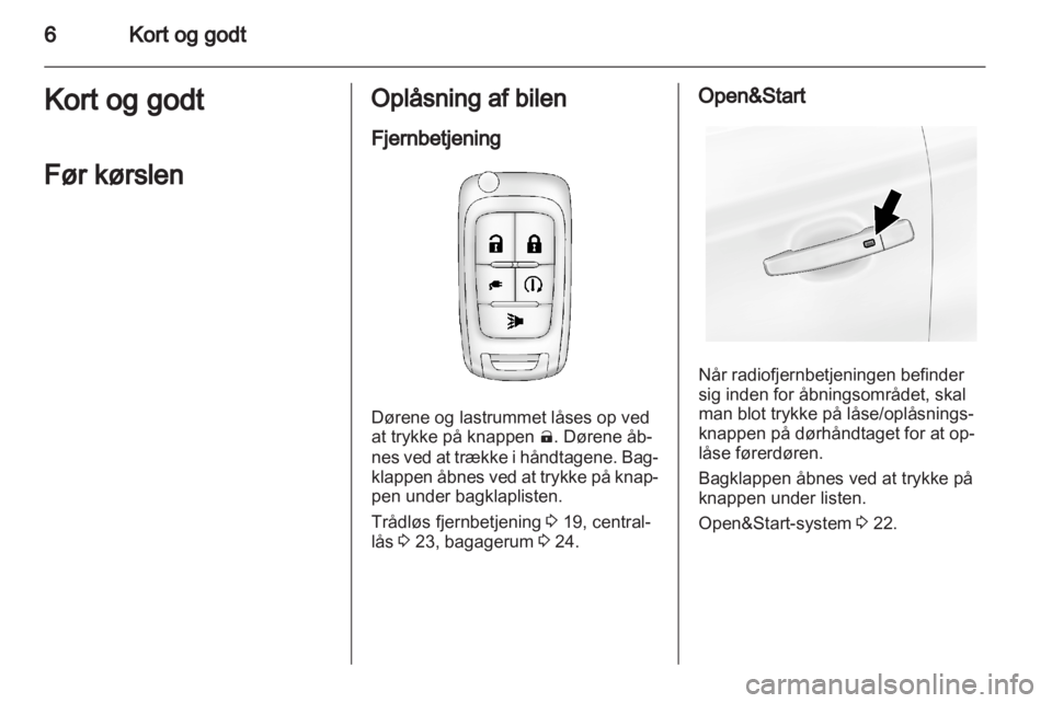 OPEL AMPERA 2012  Instruktionsbog (in Danish) 