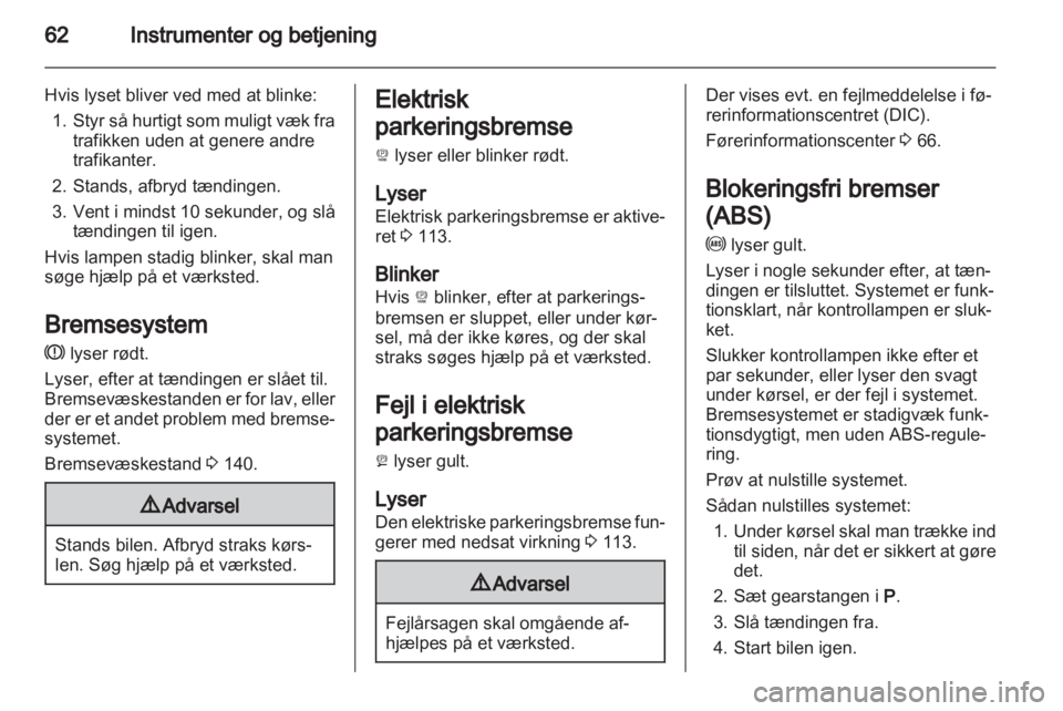 OPEL AMPERA 2012  Instruktionsbog (in Danish) 