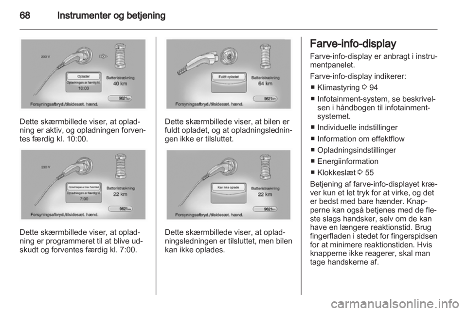 OPEL AMPERA 2012  Instruktionsbog (in Danish) 