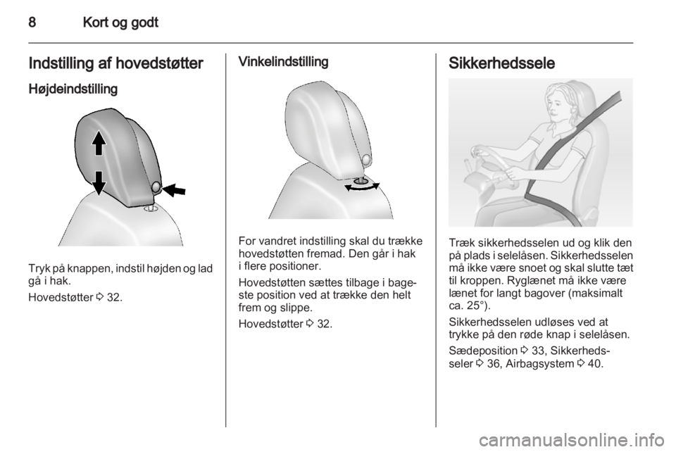 OPEL AMPERA 2012  Instruktionsbog (in Danish) 