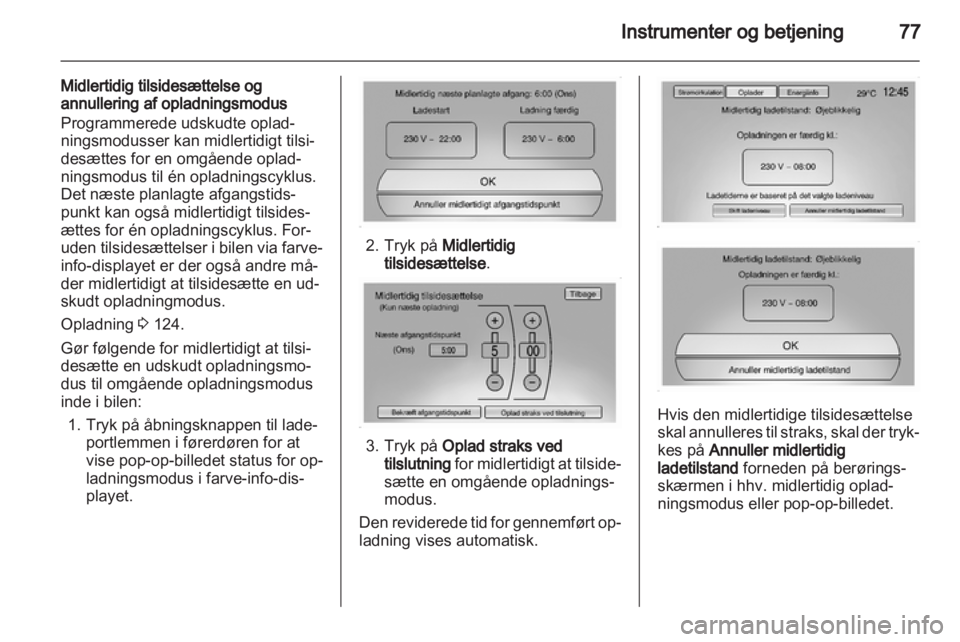 OPEL AMPERA 2012  Instruktionsbog (in Danish) 