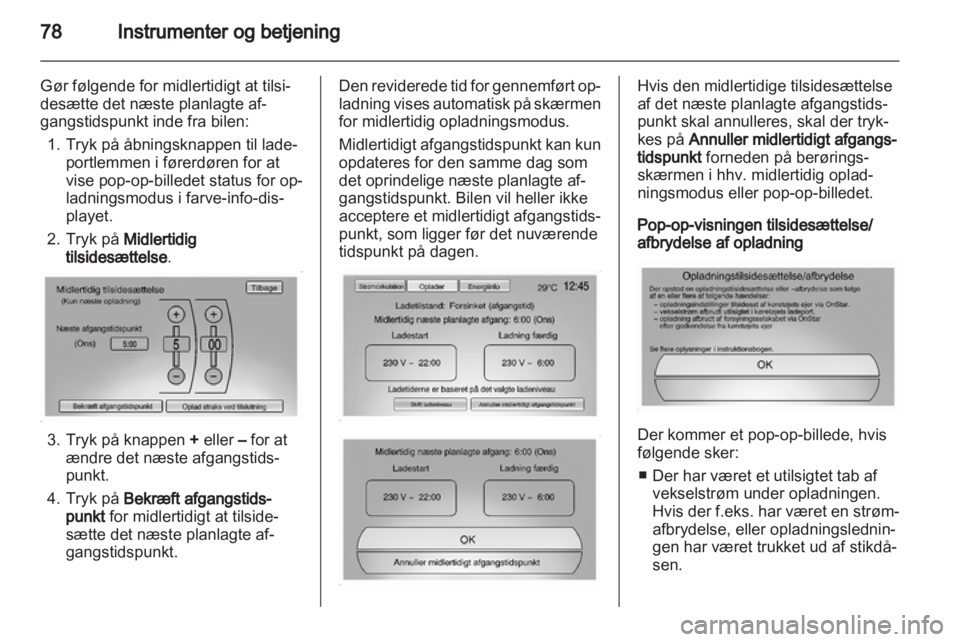 OPEL AMPERA 2012  Instruktionsbog (in Danish) 