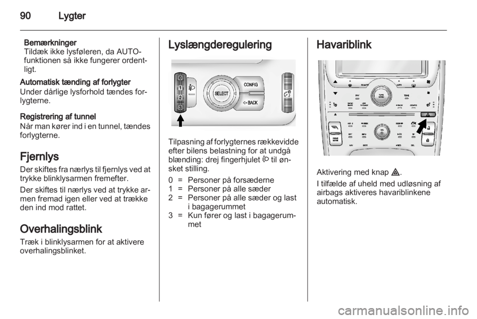 OPEL AMPERA 2012  Instruktionsbog (in Danish) 