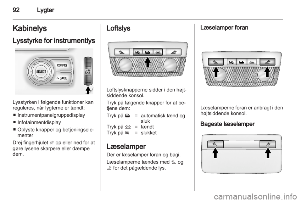 OPEL AMPERA 2012  Instruktionsbog (in Danish) 