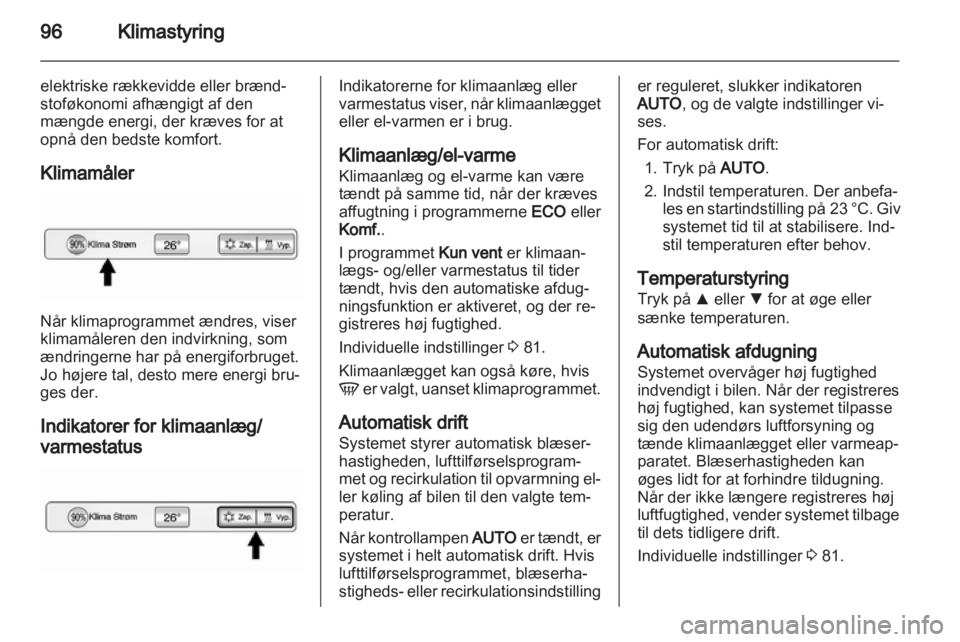 OPEL AMPERA 2012  Instruktionsbog (in Danish) 