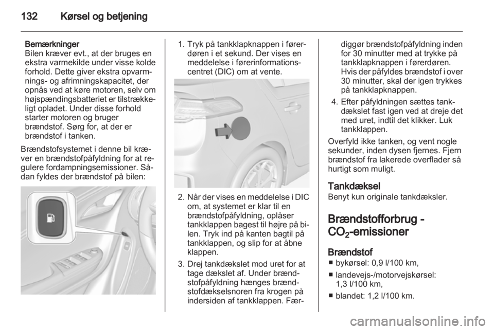 OPEL AMPERA 2012.5  Instruktionsbog (in Danish) 