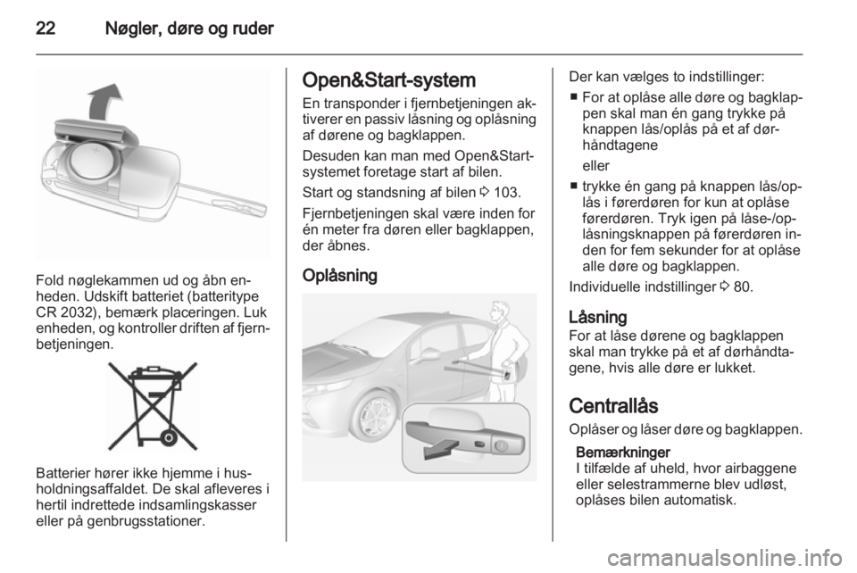 OPEL AMPERA 2012.5  Instruktionsbog (in Danish) 