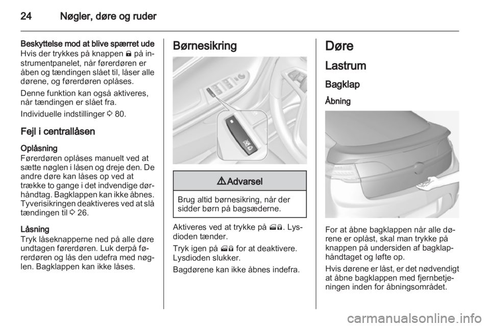 OPEL AMPERA 2012.5  Instruktionsbog (in Danish) 