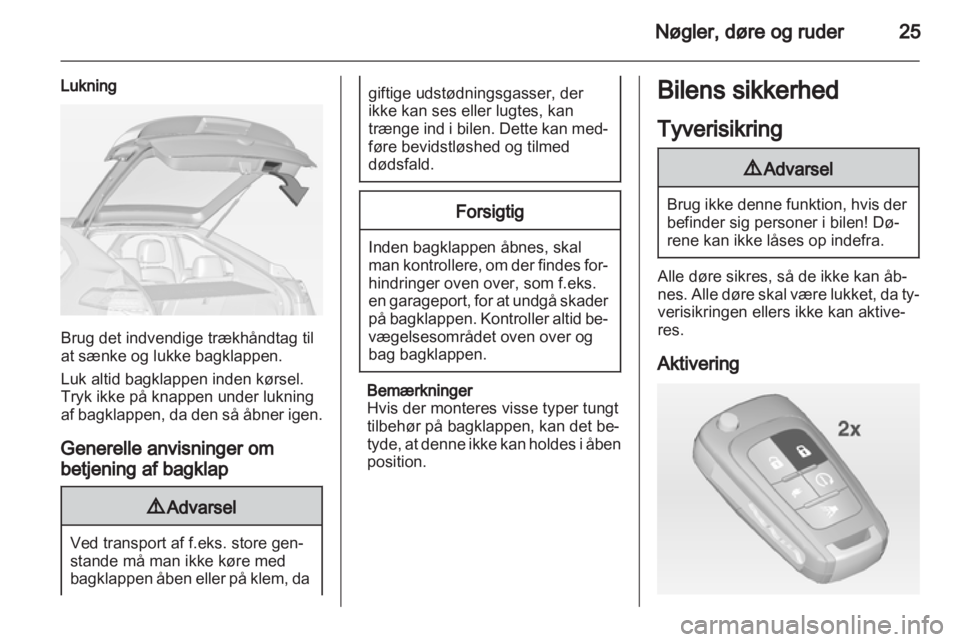 OPEL AMPERA 2012.5  Instruktionsbog (in Danish) 