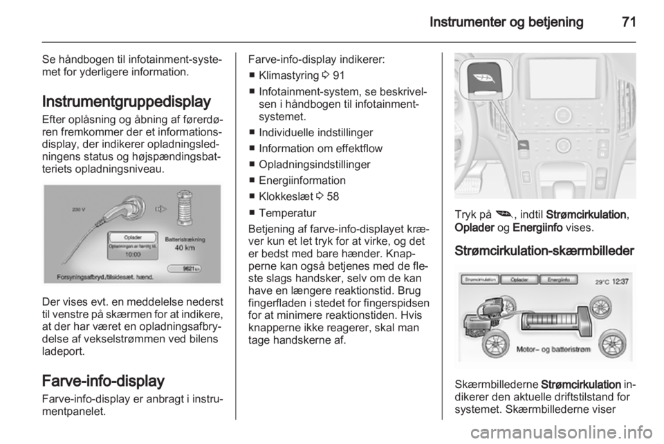 OPEL AMPERA 2012.5  Instruktionsbog (in Danish) 