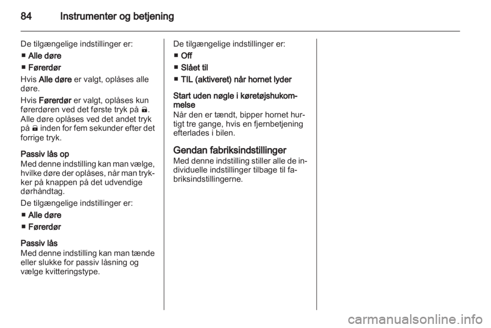 OPEL AMPERA 2012.5  Instruktionsbog (in Danish) 