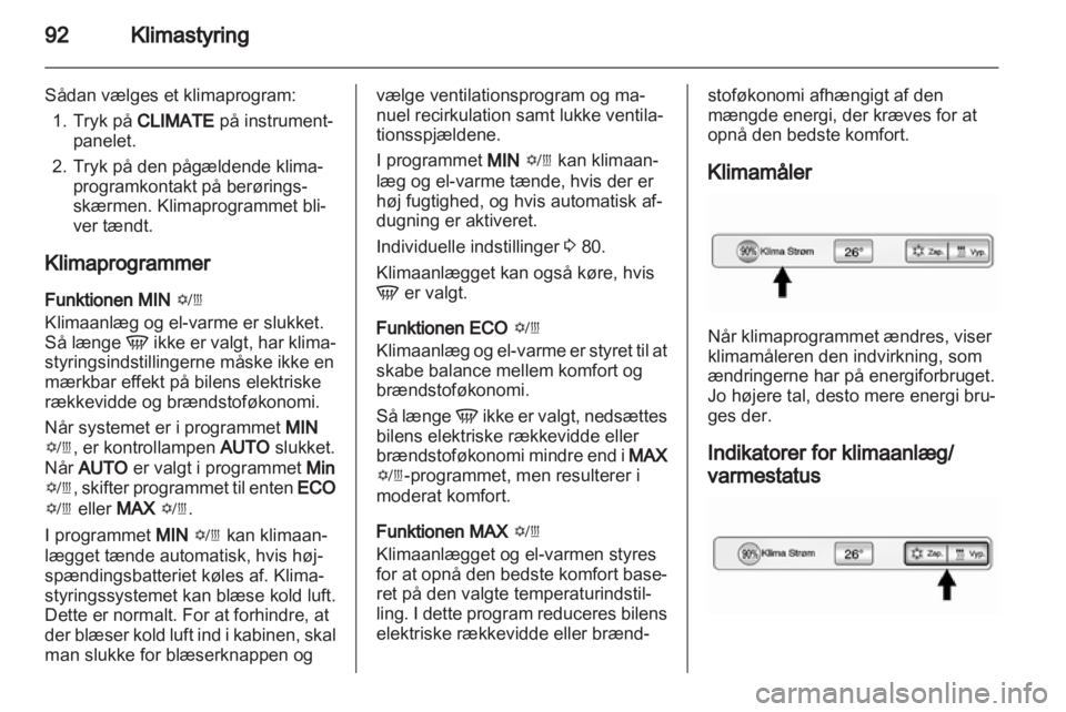 OPEL AMPERA 2012.5  Instruktionsbog (in Danish) 