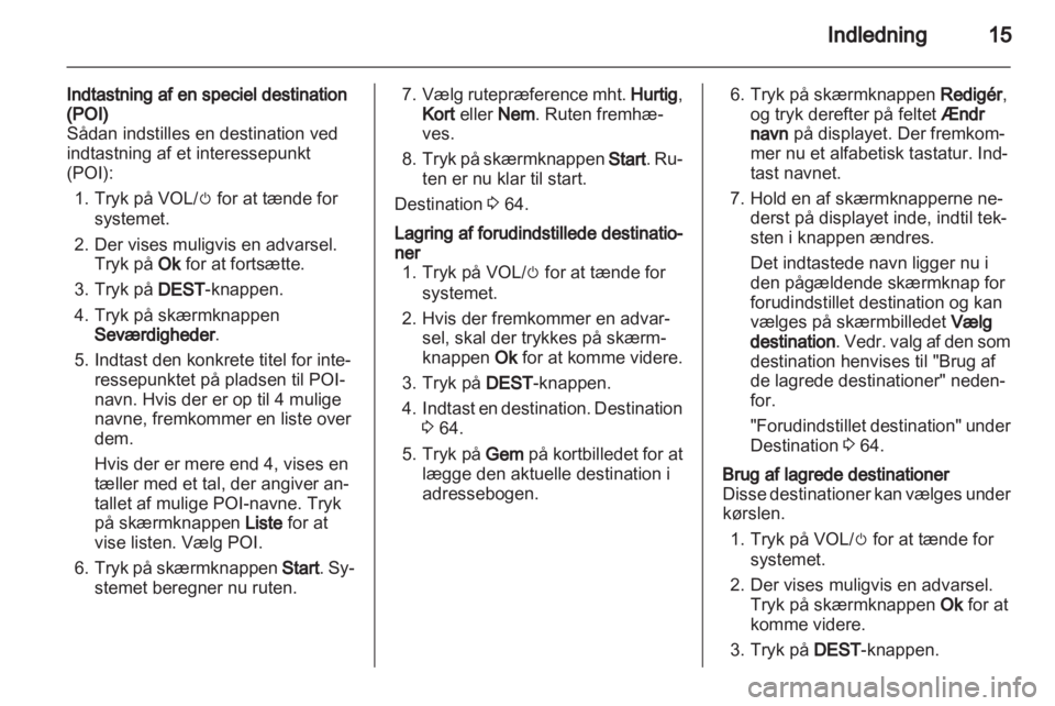OPEL AMPERA 2013  Instruktionsbog til Infotainment (in Danish) 