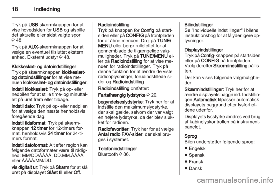 OPEL AMPERA 2013  Instruktionsbog til Infotainment (in Danish) 