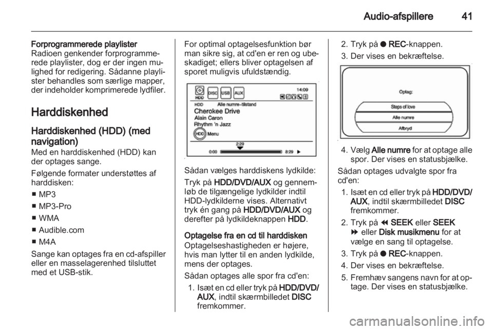 OPEL AMPERA 2013  Instruktionsbog til Infotainment (in Danish) 