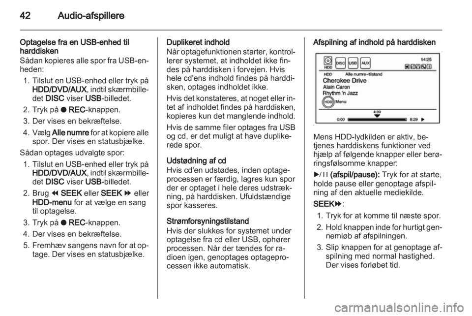 OPEL AMPERA 2013  Instruktionsbog til Infotainment (in Danish) 