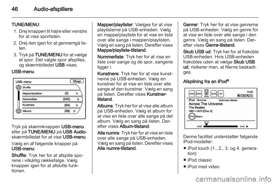 OPEL AMPERA 2013  Instruktionsbog til Infotainment (in Danish) 