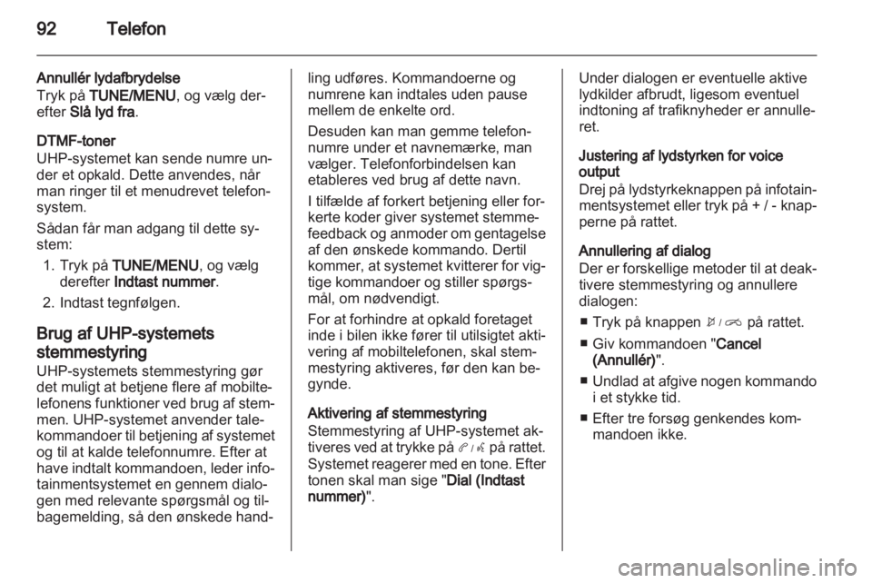 OPEL AMPERA 2013  Instruktionsbog til Infotainment (in Danish) 