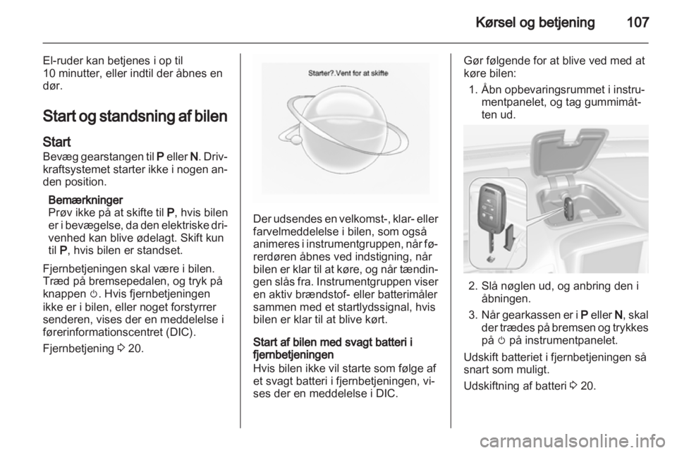 OPEL AMPERA 2013  Instruktionsbog (in Danish) 